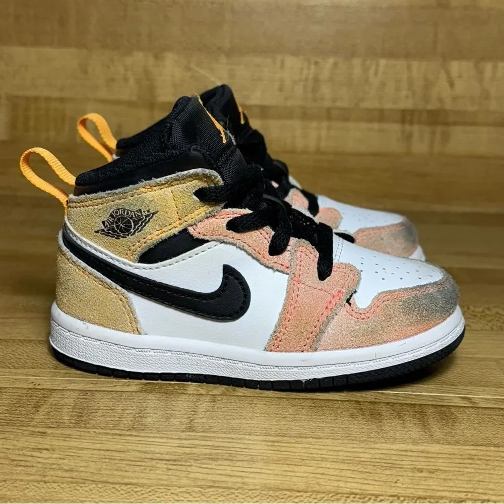 Nike Air Jordan 1 Mid SE TD TODDLER Size 7C  DX4366-800 Magic Ember Orange